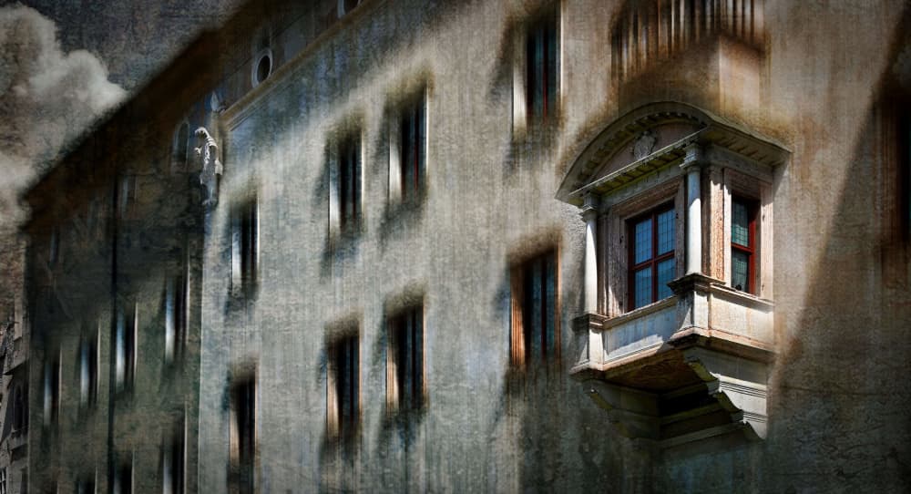 Bay Window Urban Shadows by Raffaele Corte — canvas wall art