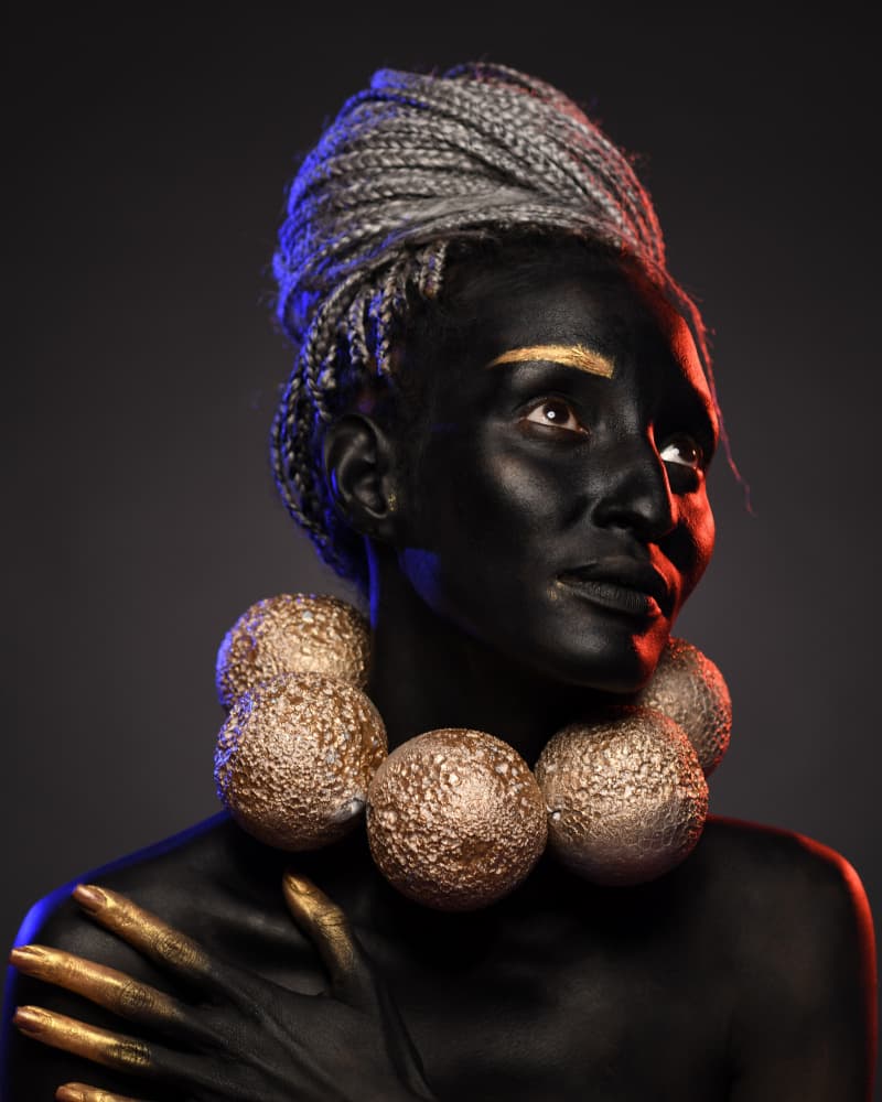 Golden Black Beauty by Yoram GIL — canvas wall art
