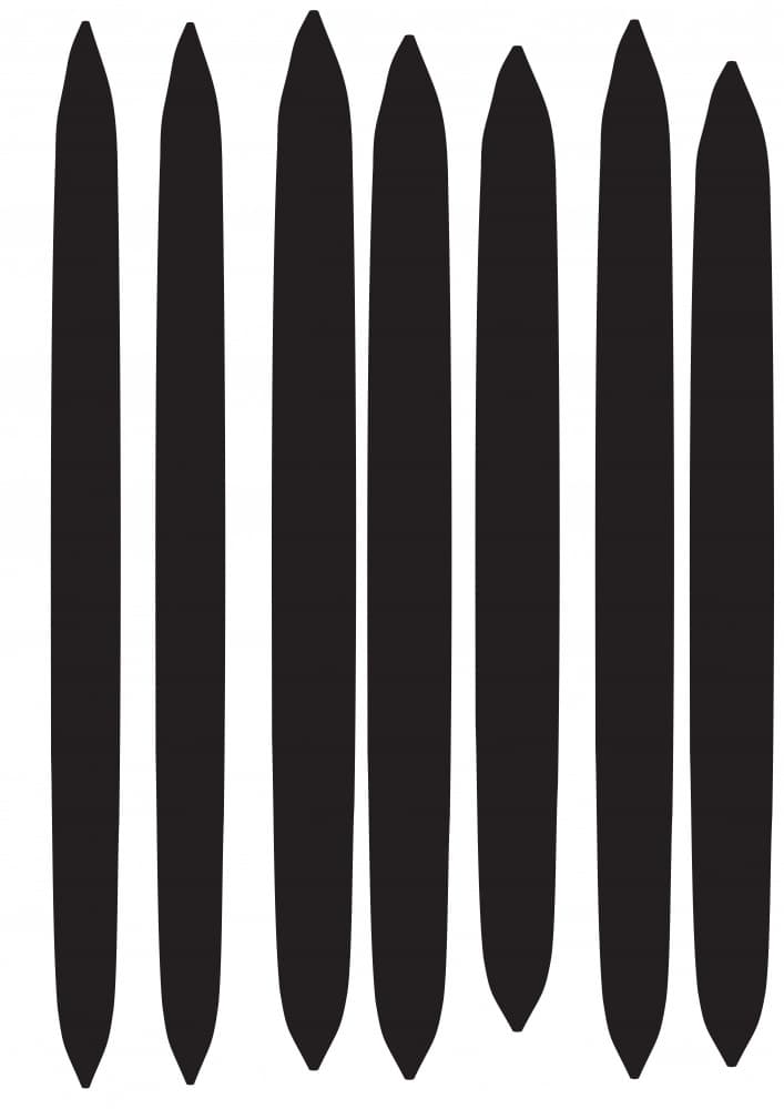 Sharp Black Shapes by Nicholas — canvas wall art