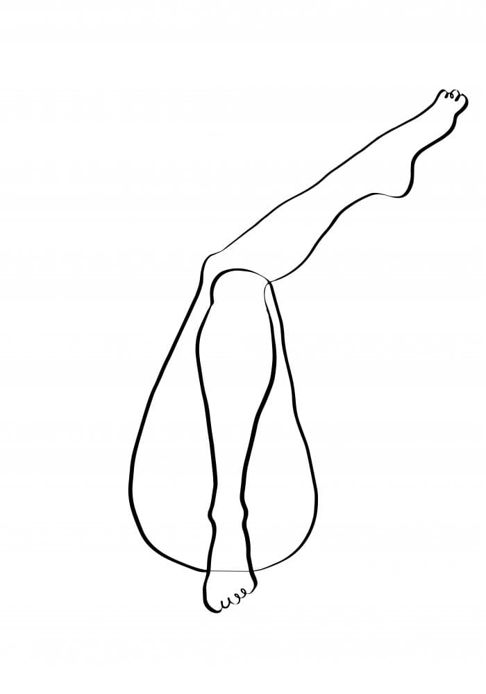 Graceful Legs Outline by Pictufy Studio II — canvas wall art