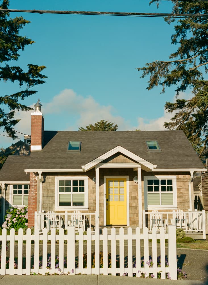 Yellow Door Cottage by Bethany Young — canvas wall art