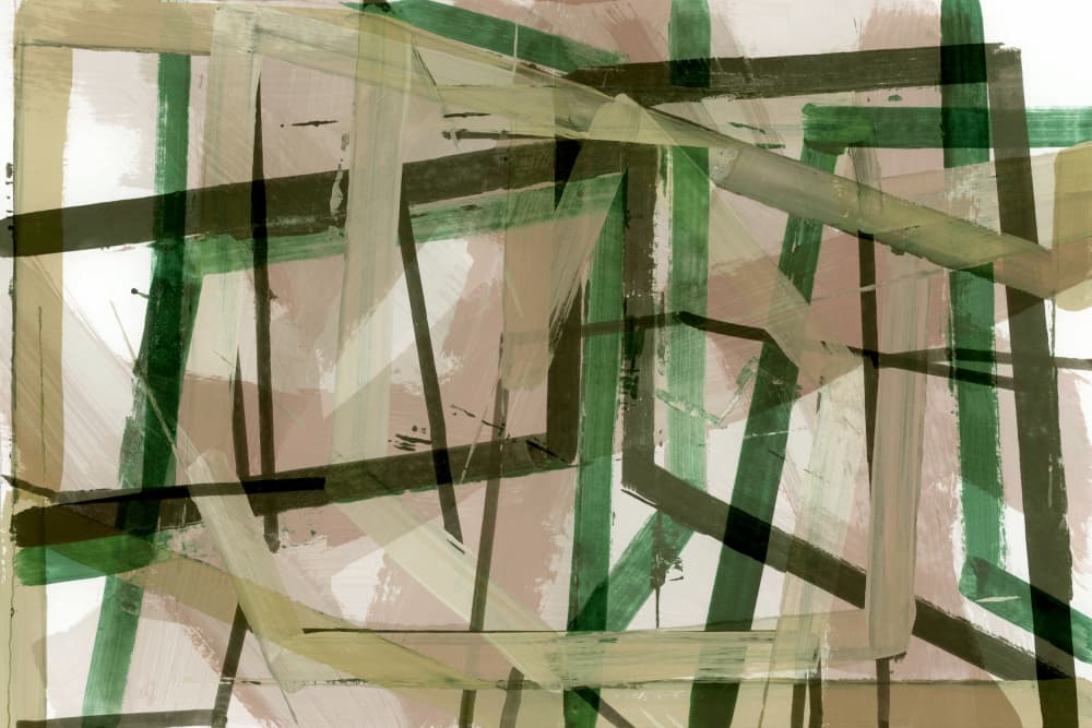 Layered Geometric Abstract by cartissi — canvas wall art