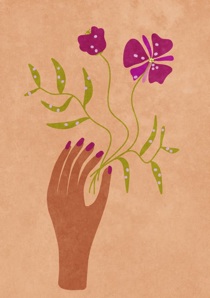 Flower in my hand by Raissa Oltmanns — canvas wall art
