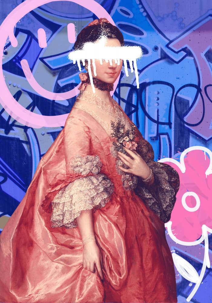 Regal Graffiti Blend by Athene Fritsch — canvas wall art
