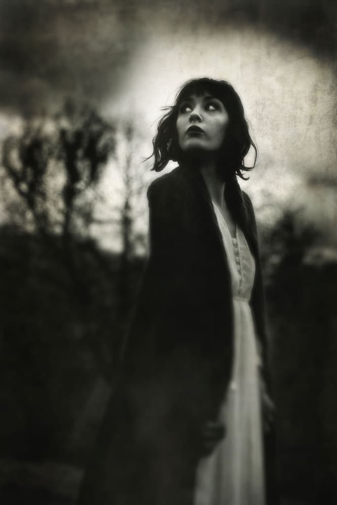 Gothic Woman's Gaze by Antonella Renzulli — canvas wall art