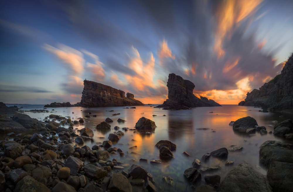 Dramatic Coastal Sunset by Alexander Alexandrov — canvas wall art