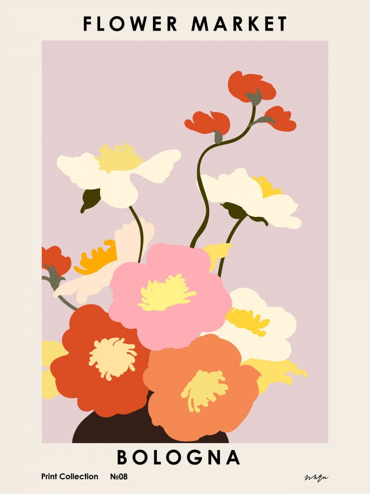 Flower Market. Bologna by NKTN — canvas wall art