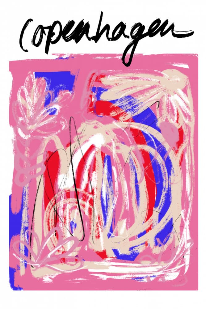 Copenhagen Abstract Design by Talitha McQueen — canvas wall art