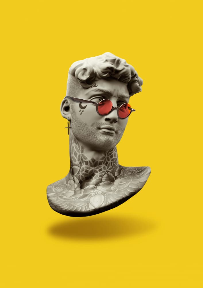 Edgy Pop Art Sculpture by Artem Pozdniakov — canvas wall art