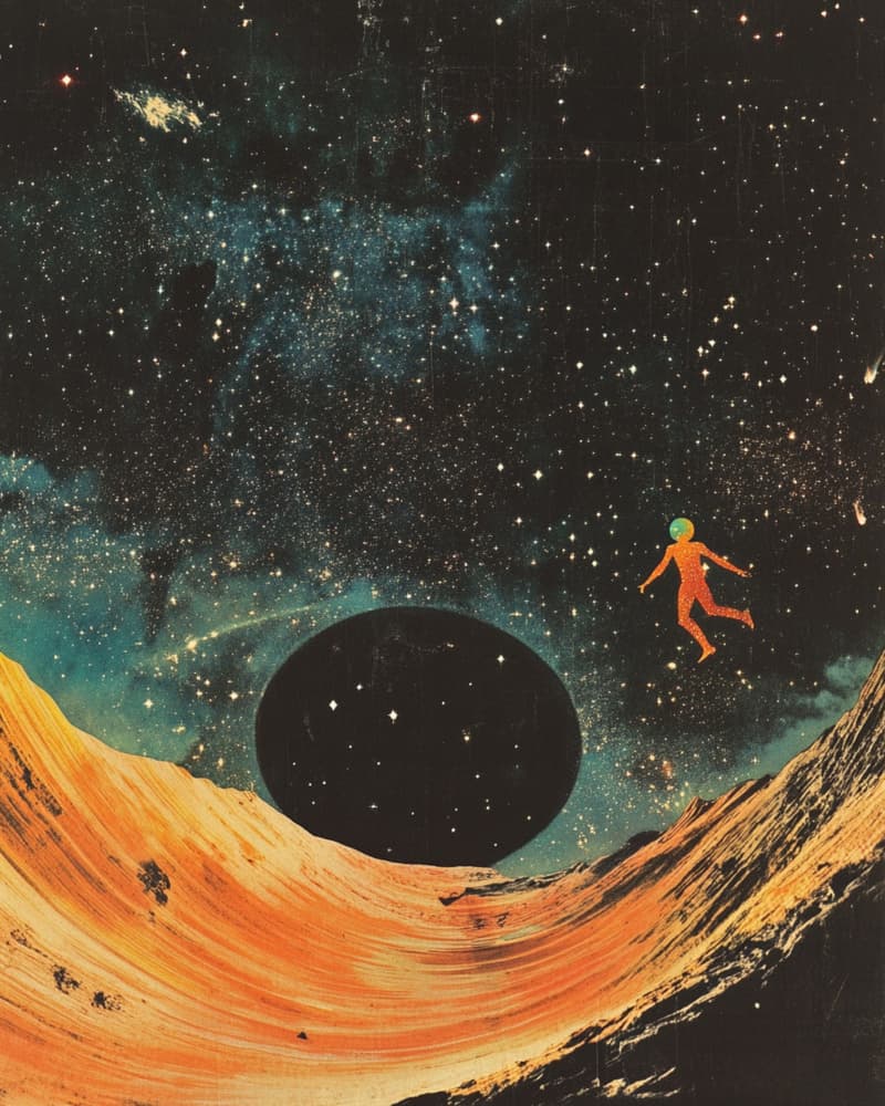 Floating Astronaut Desert Planet by Samantha Hearn — canvas wall art