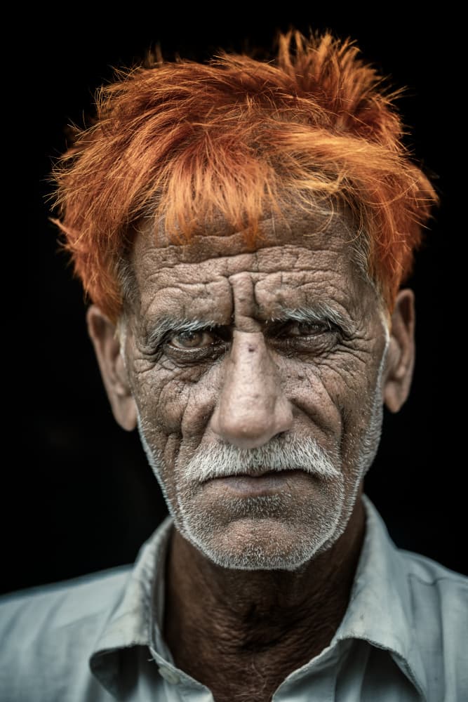 Red Haired Elder Gaze by Trevor Cole — canvas wall art