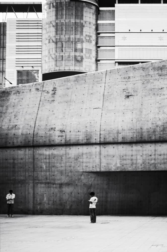 Solitary Men Concrete City by Parole Kim — canvas wall art