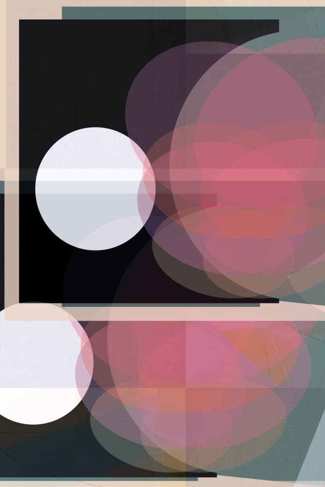 Abstract Pink Circles by cartissi — canvas wall art