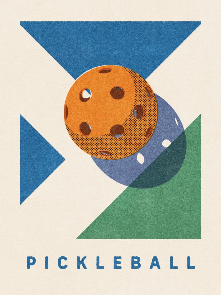Modern Pickleball Game by Daniel Coulmann — canvas wall art