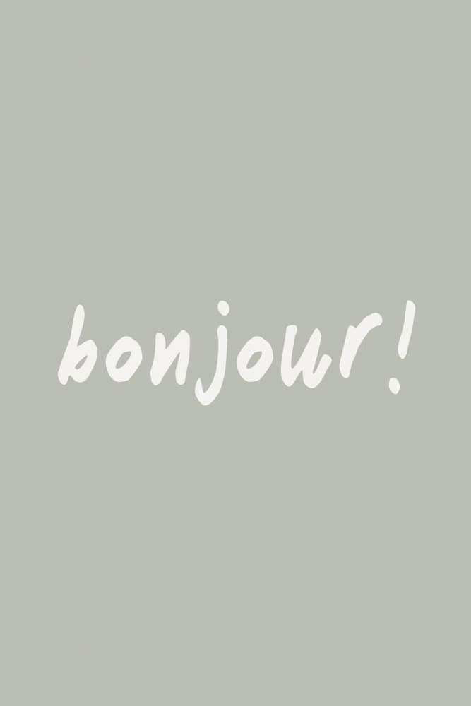 French Bonjour Greeting by Karen Menzenbach — canvas wall art
