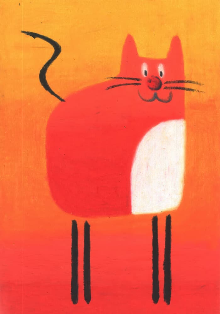Happy Red Cat by Kulik — canvas wall art