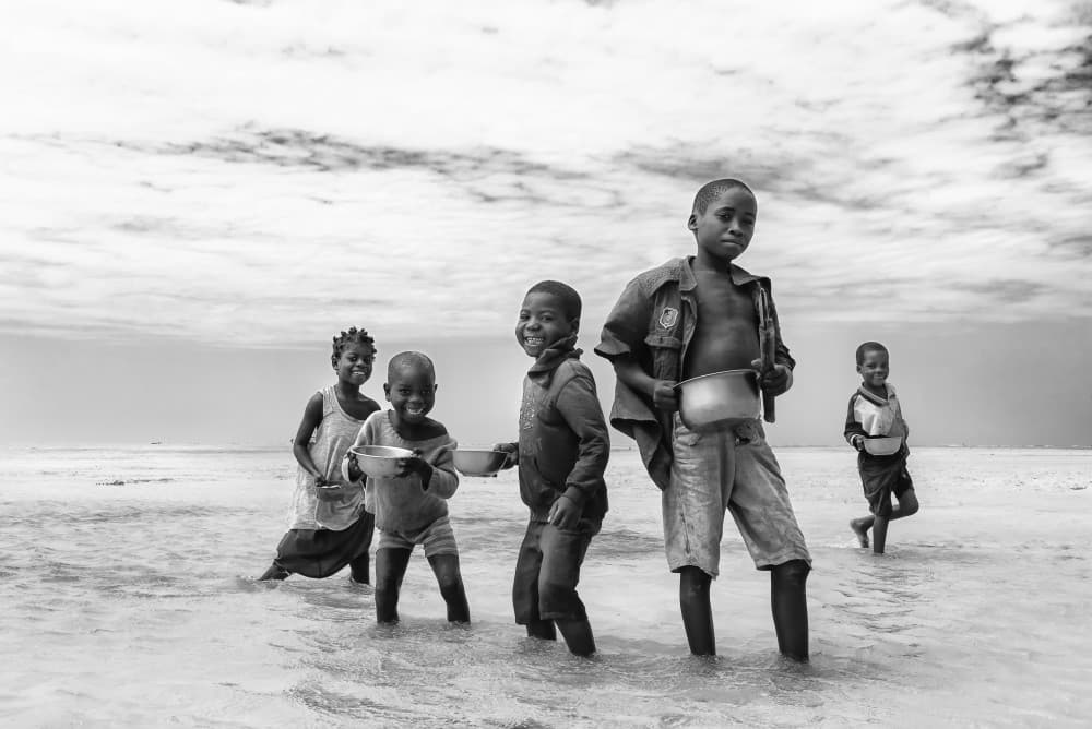 Joyful Children In Water by José Manuel cruz — canvas wall art