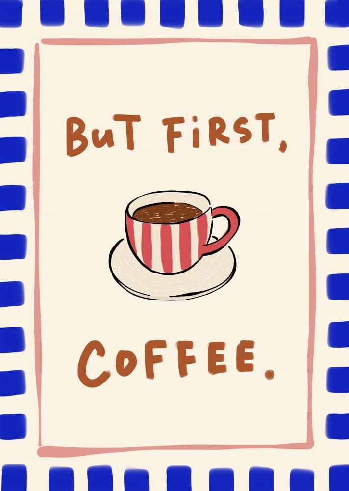 But First Coffee Cup by Rio Soléy — canvas wall art