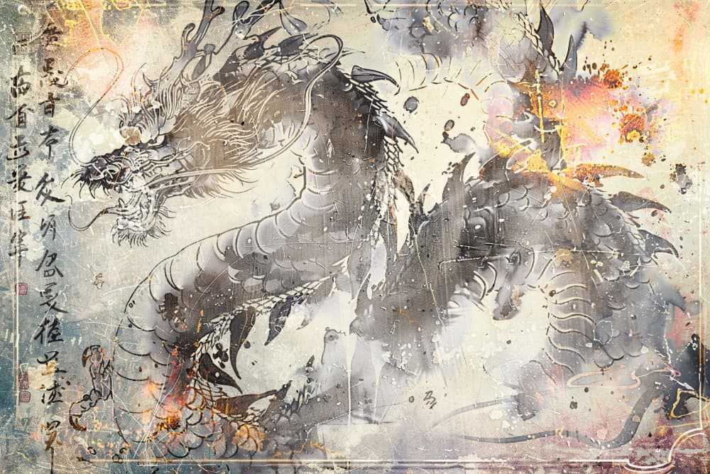 Majestic Chinese Dragon by Rafal Kulik — canvas wall art