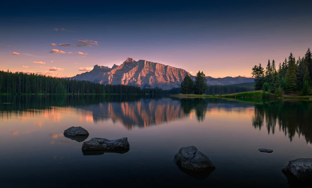 Serene Mountain Lake Reflection by Wei (David) Dai — canvas wall art