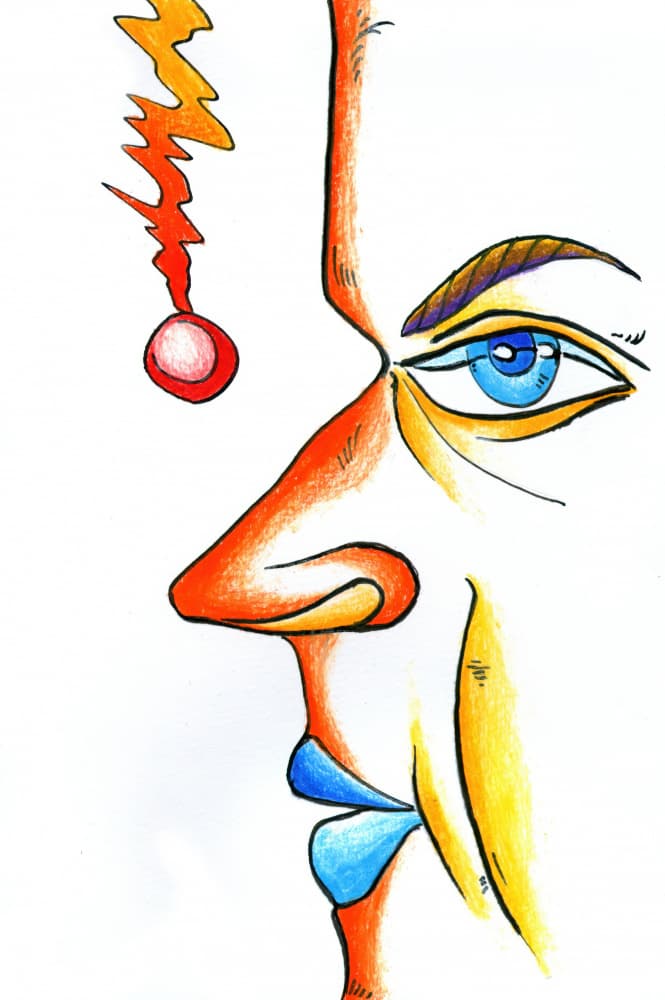 Creative Thought Profile by Kulik — canvas wall art