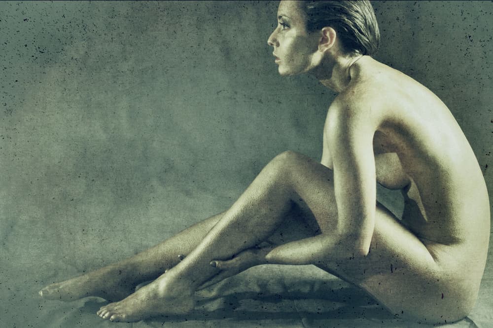 Serene Nude Profile by Antonella Renzulli — canvas wall art