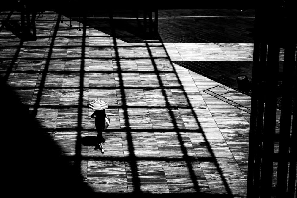 Geometric Shadow Walk by Yohei Kawashima — canvas wall art