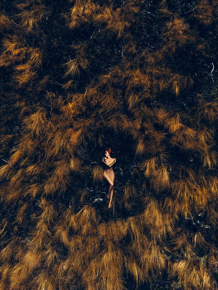 Woman Among Golden Grass by Ruslan Bolgov — canvas wall art