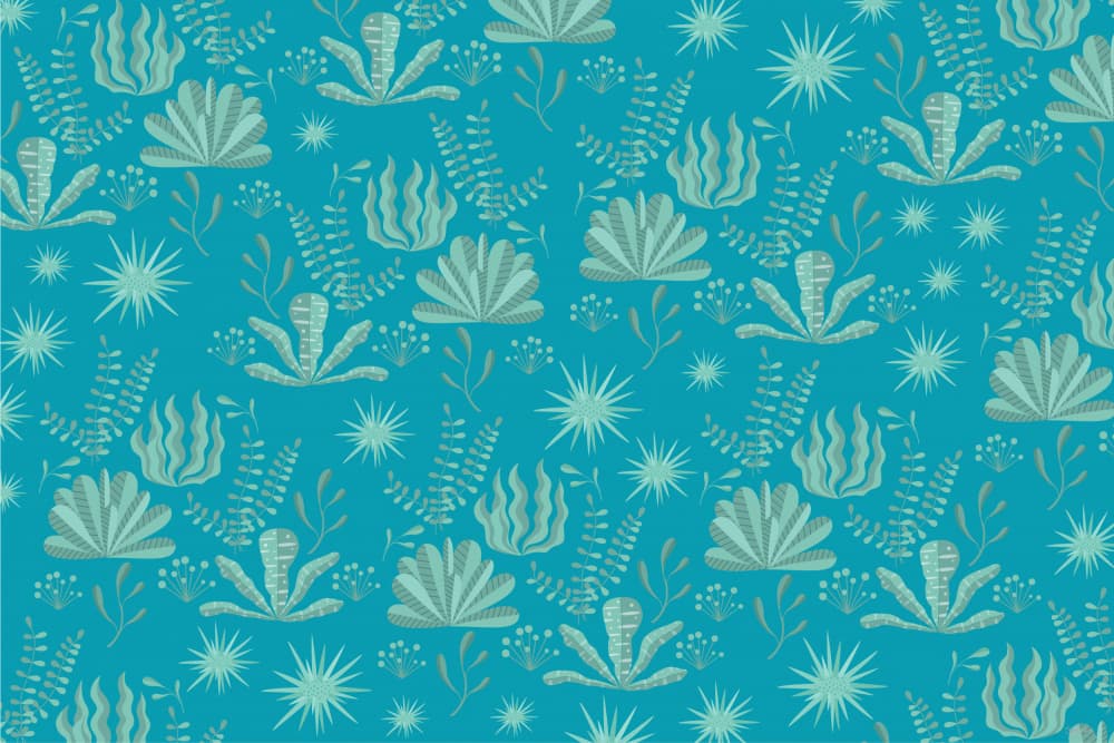 Teal Underwater Garden by Sue Skellern — canvas wall art