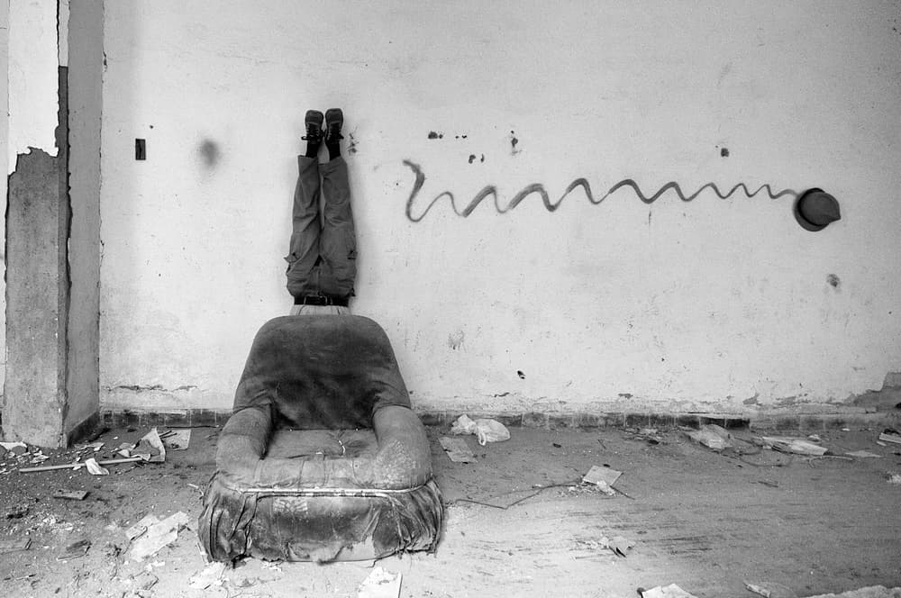 Surreal Figure Abandoned Room by Carlo Ferrara — canvas wall art