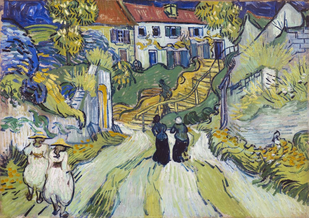 Stairway At Auvers (1890) by Vincent Van Gogh — canvas wall art