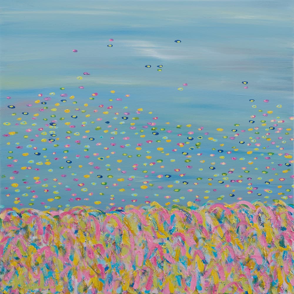 Vibrant Flower Field by Helen Joynson — canvas wall art