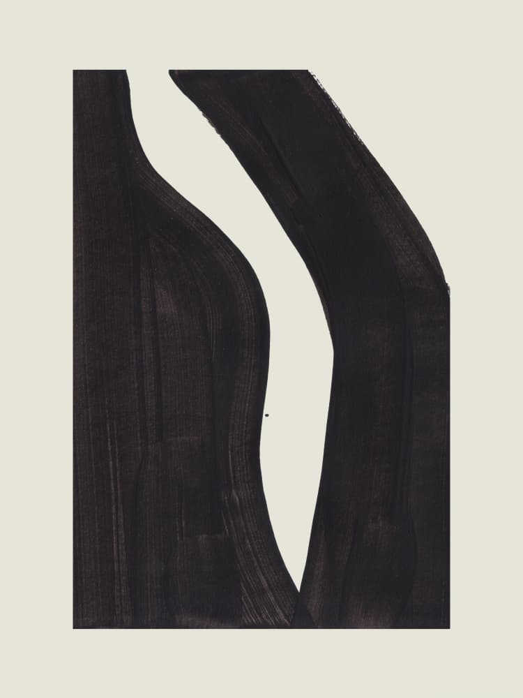 Dynamic Black Curves by Ejaaz Haniff — canvas wall art
