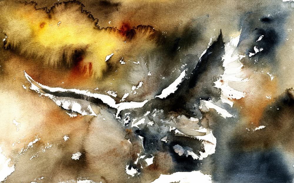 Soaring Watercolor Eagle by RodMacIver — canvas wall art