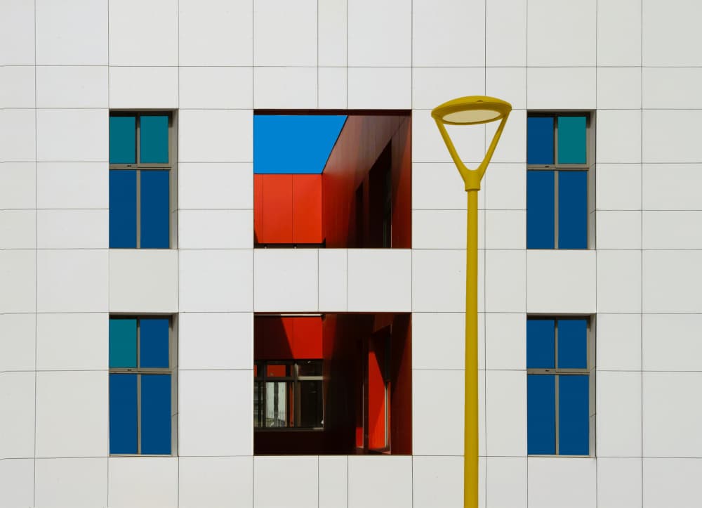 Vibrant Urban Geometry by Arnon Orbach — canvas wall art