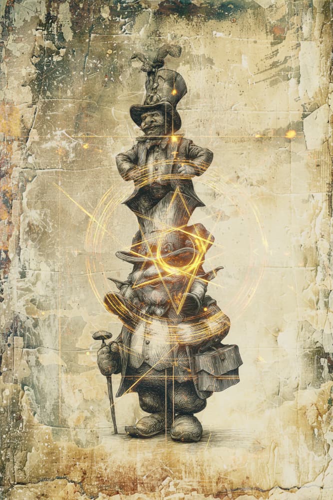 Whimsical Gnome Stack by Rafal Kulik — canvas wall art