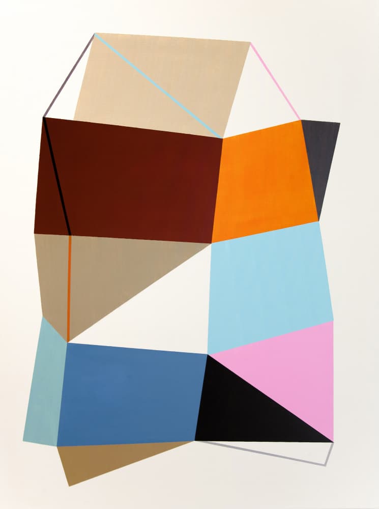 Geometric Color Blocks by Ildefonso Martín — canvas wall art