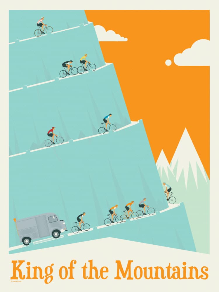 Uphill Cycling Challenge by Wyatt 9 — canvas wall art