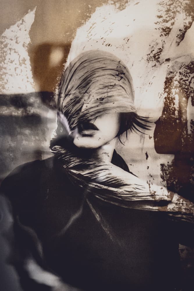 Mysterious Woman Portrait by Kurosaki Sangan — canvas wall art