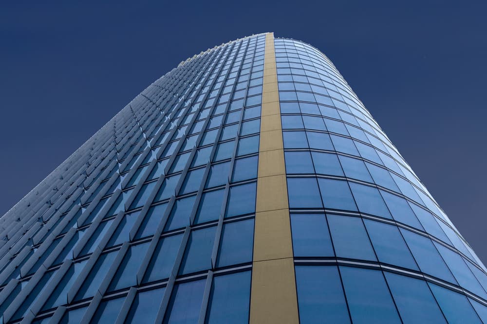 Modern Glass Skyscraper by Jef Van den Houte — canvas wall art