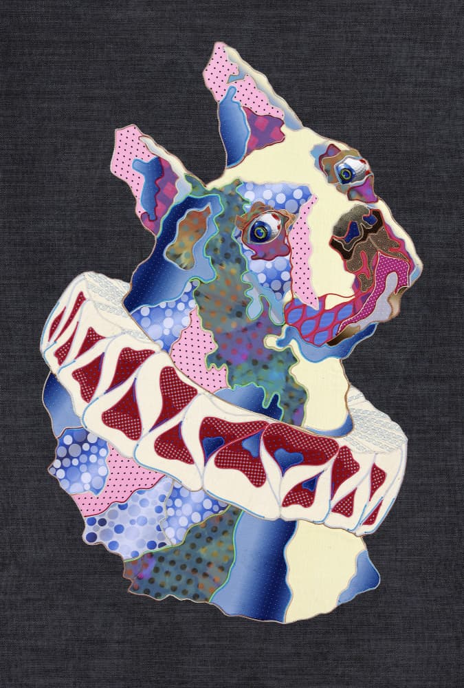 Colorful Canine in Ruff by Kostyantin Malginov — canvas wall art