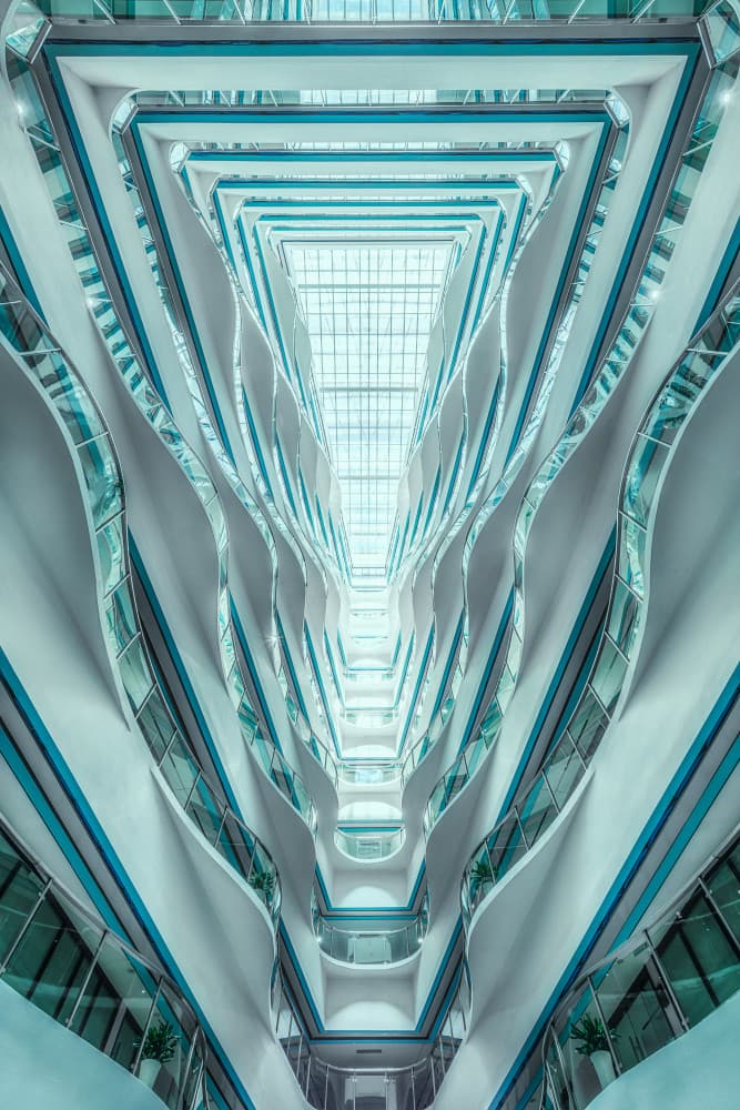 Modern Atrium Design by Mei Xu — canvas wall art