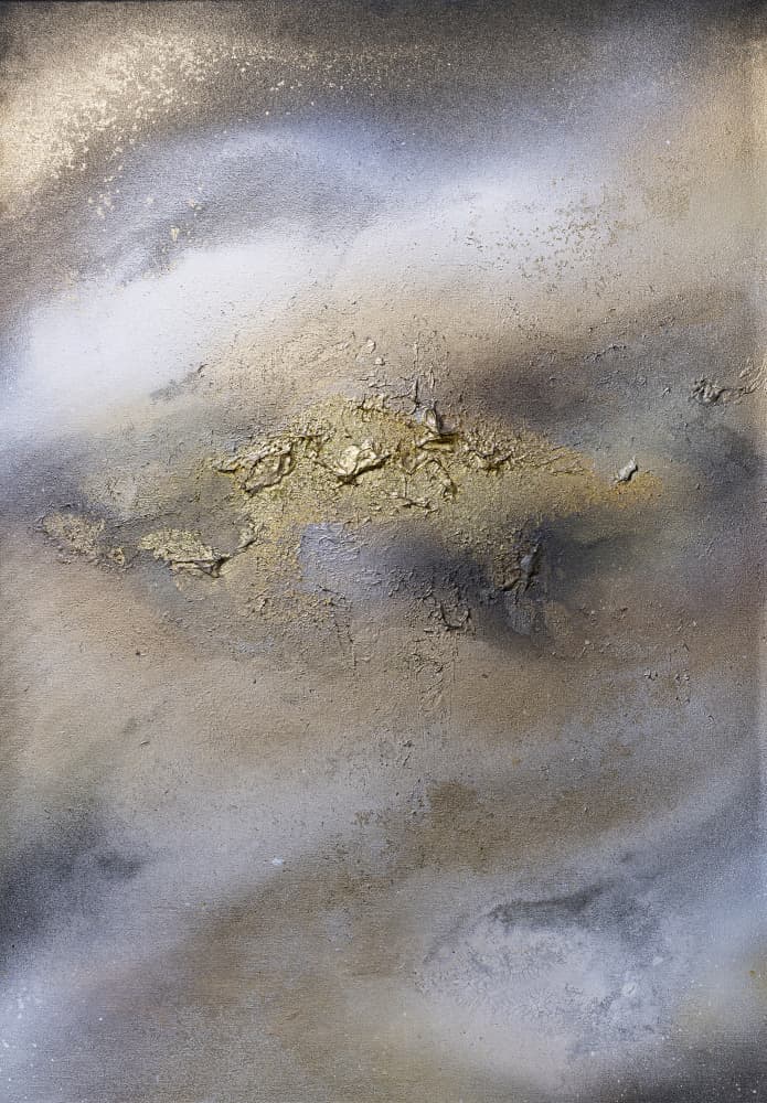 Cosmic Gold Flow by Anete Purina-Purite — canvas wall art