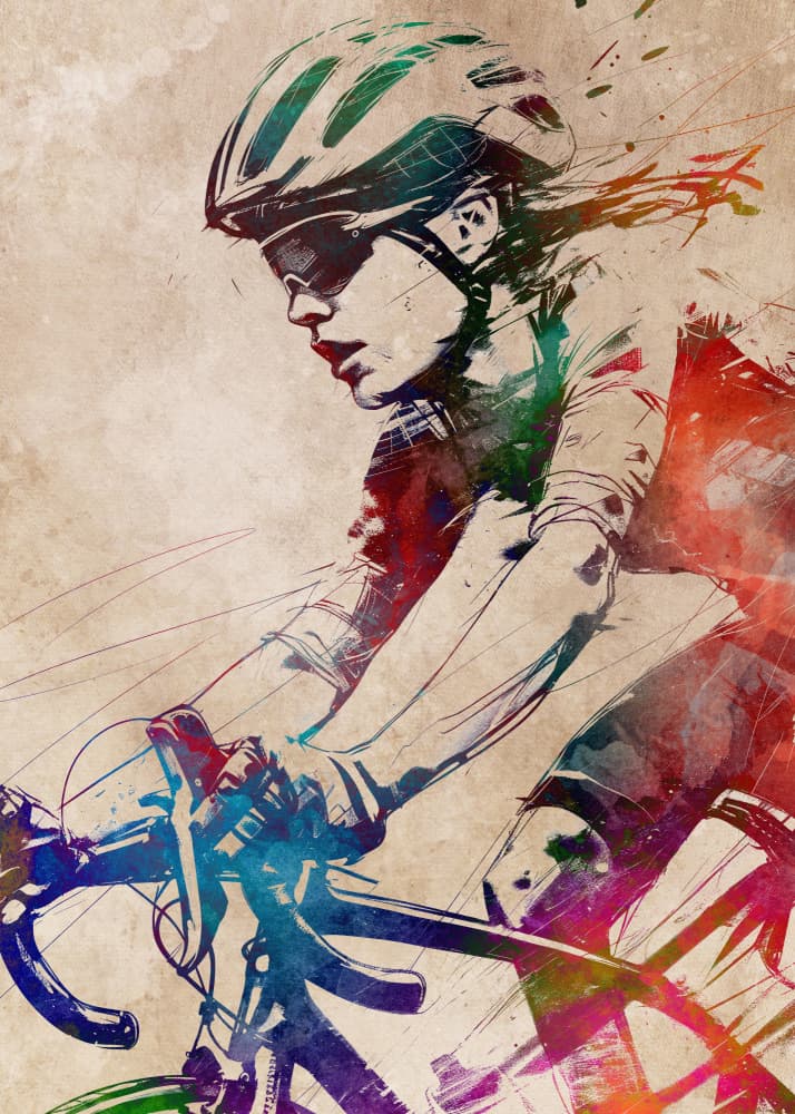 Vibrant Cycling Energy by Justyna Jaszke — canvas wall art