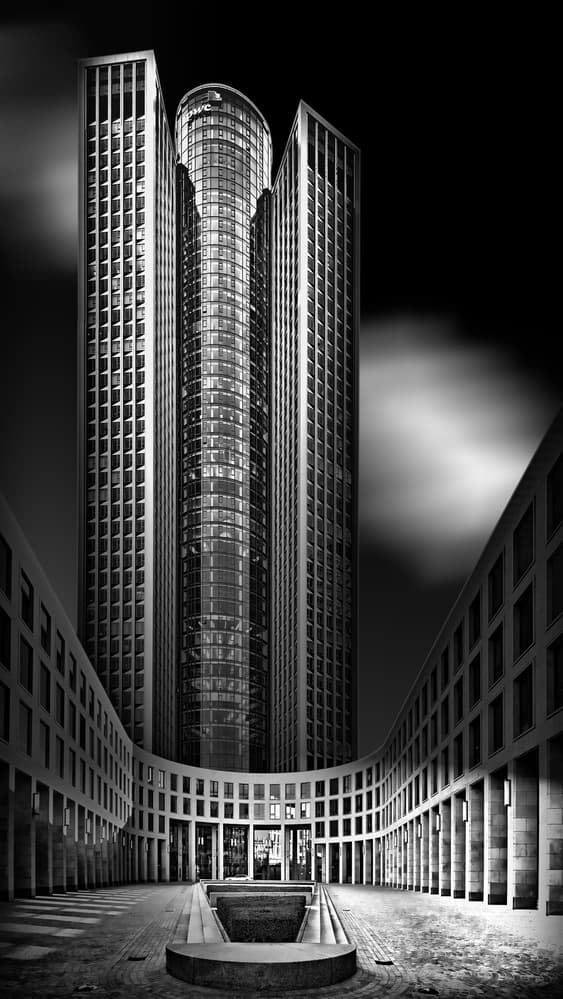 Sleek Urban Towers by Rolf Mauer — canvas wall art