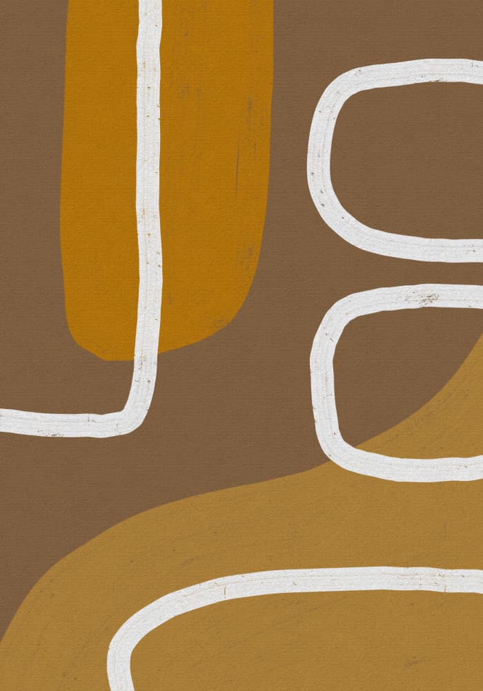 Warm Minimal Shapes by Yuli Saputra — canvas wall art