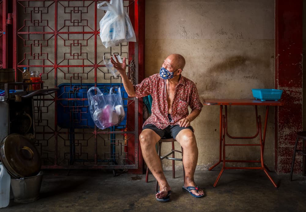 Asian Man Street Life by Alan Kwang — canvas wall art