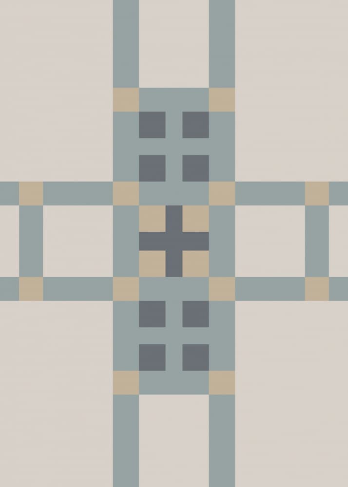 Minimal Geometric Robot by Paperago — canvas wall art