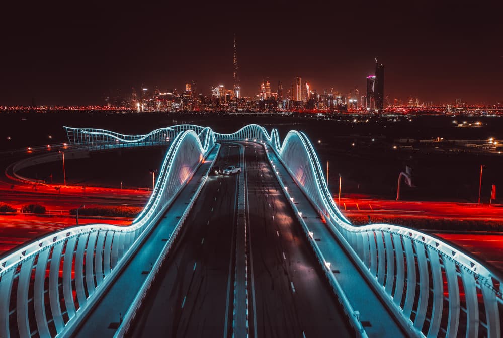 Vibrant Dubai Night by Carmine Chiriacò — canvas wall art