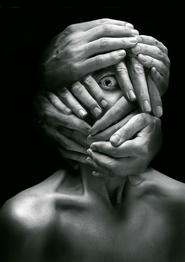 Silent Emotion Gaze by Angelina Goncharova — canvas wall art